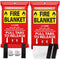 JJ CARE Fire Blanket - 2 Packs with Hooks - Emergency Fire Blanket for Home & Kitchen, High Heat Resistant Fire Suppression Blankets for Home Safety, Kitchen, and Camping